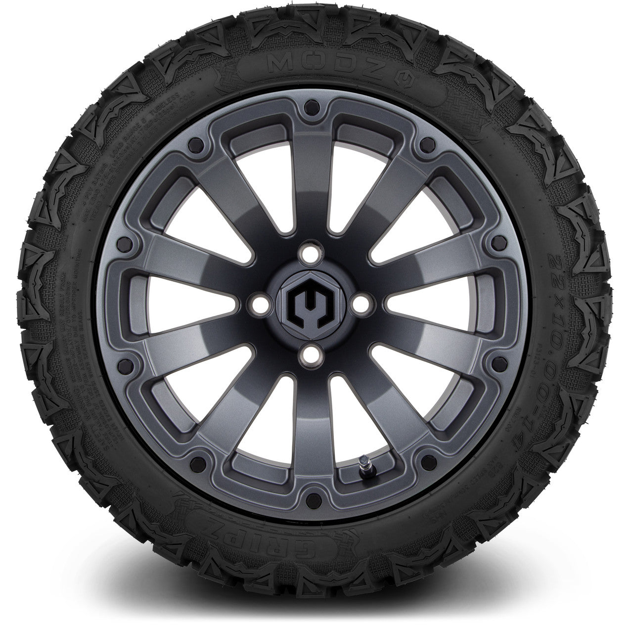 14" MODZ Bomber Matte Gunmetal - Tire and Wheel Combo