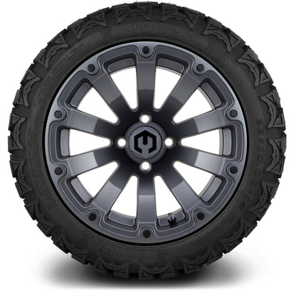 14" MODZ Bomber Matte Gunmetal - Tire and Wheel Combo