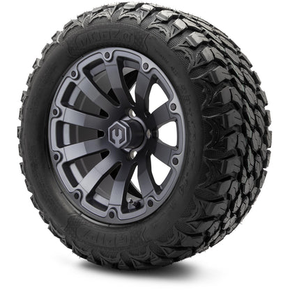 14" MODZ Bomber Matte Gunmetal - Tire and Wheel Combo