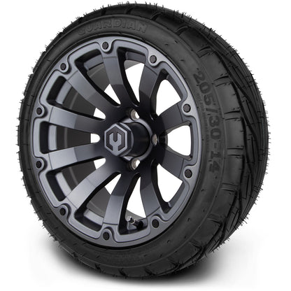 14" MODZ Bomber Matte Gunmetal - Tire and Wheel Combo