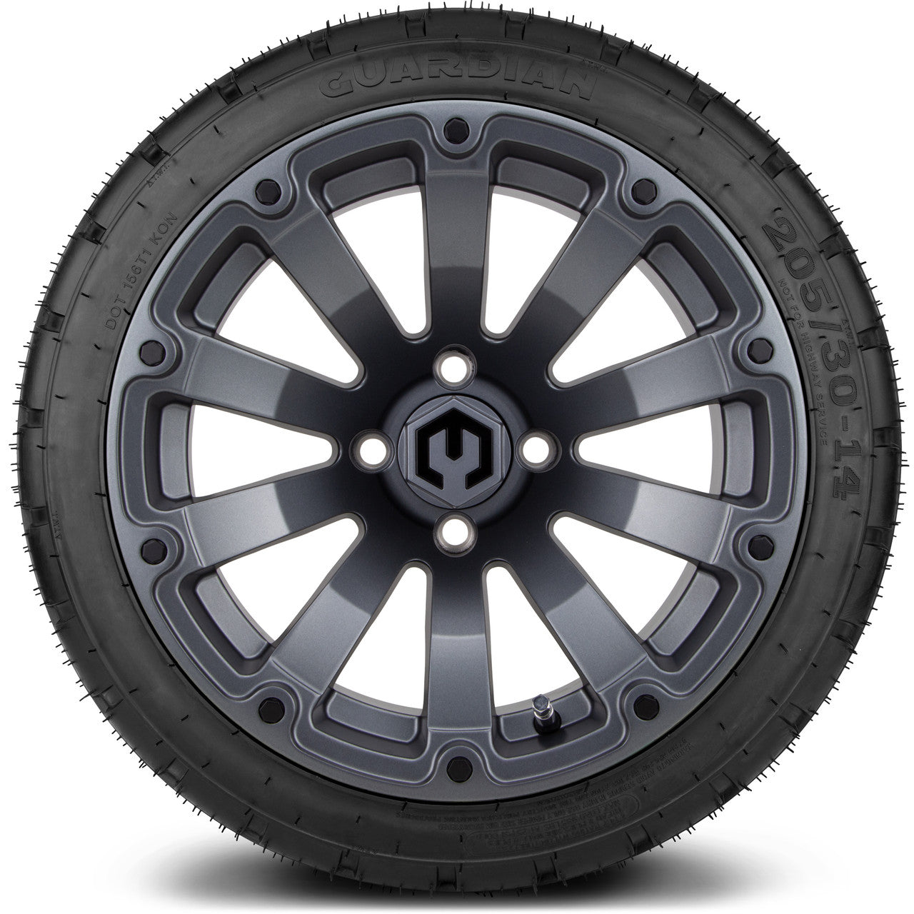 14" MODZ Bomber Matte Gunmetal - Tire and Wheel Combo