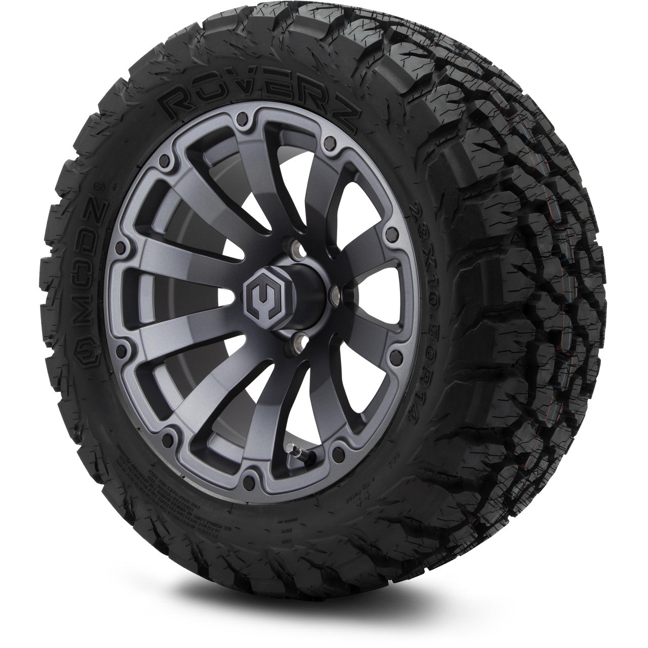 14" MODZ Bomber Matte Gunmetal - Tire and Wheel Combo