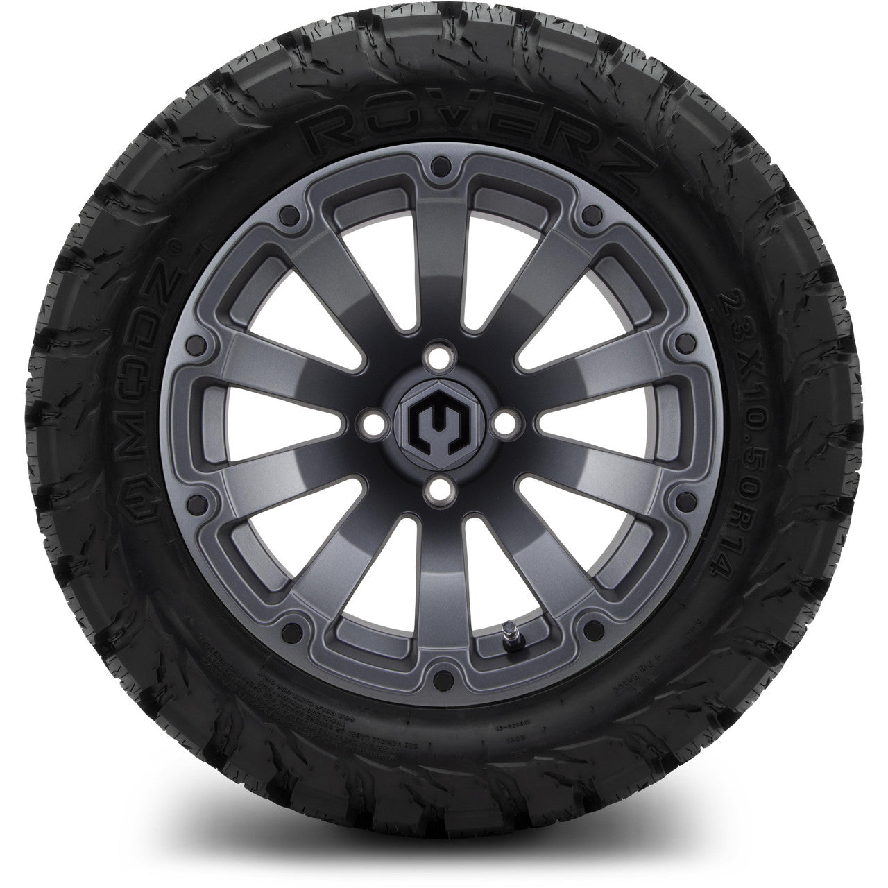 14" MODZ Bomber Matte Gunmetal - Tire and Wheel Combo