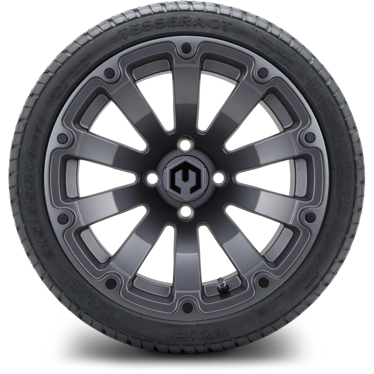 14" MODZ Bomber Matte Gunmetal - Tire and Wheel Combo