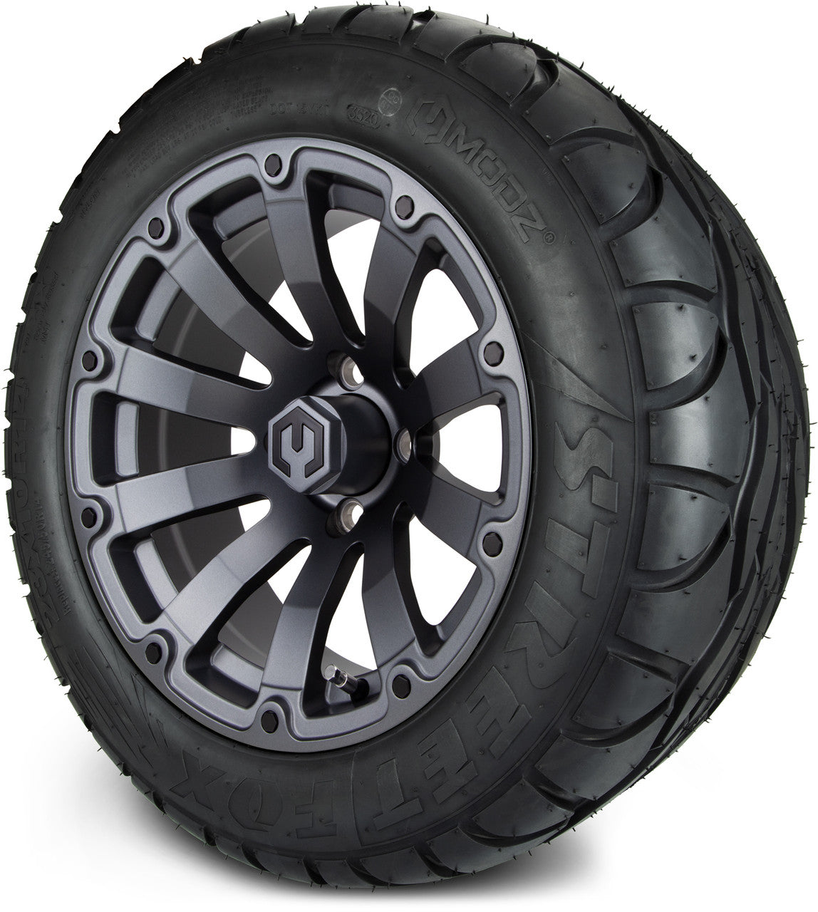 14" MODZ Bomber Matte Gunmetal - Tire and Wheel Combo