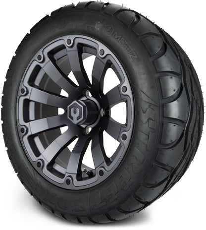 14" MODZ Bomber Matte Gunmetal - Tire and Wheel Combo