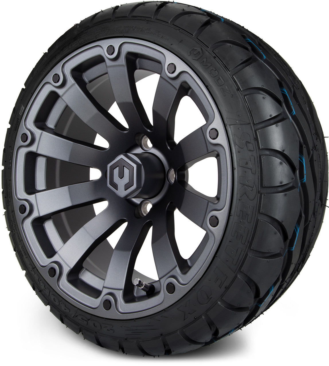 14" MODZ Bomber Matte Gunmetal - Tire and Wheel Combo