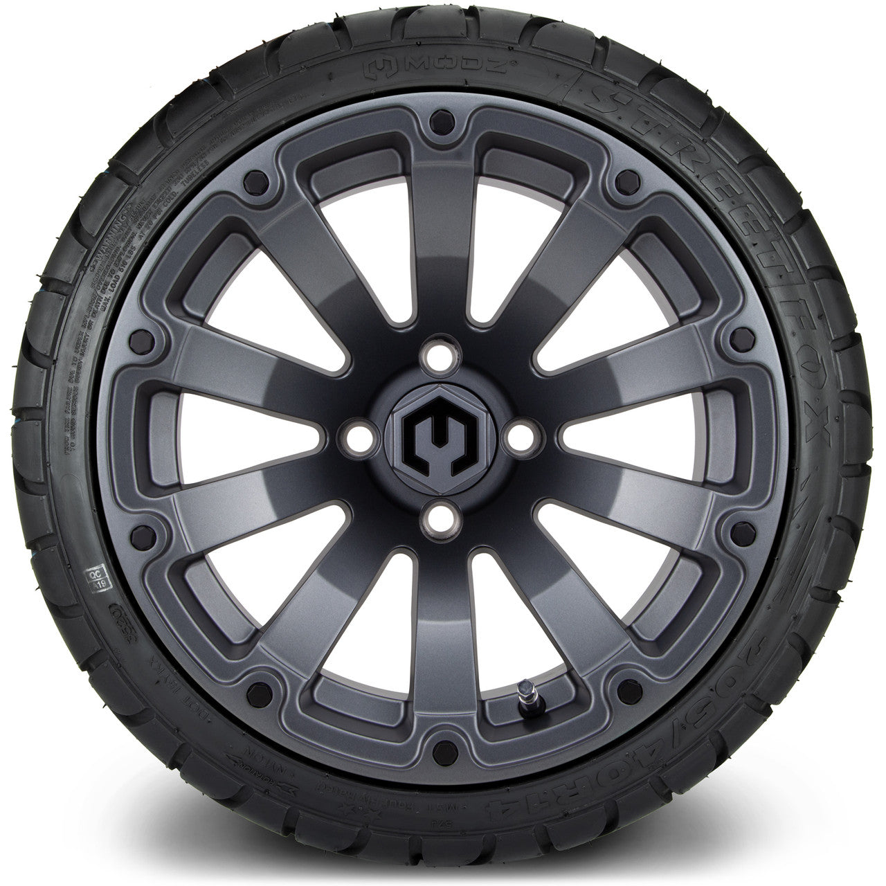 14" MODZ Bomber Matte Gunmetal - Tire and Wheel Combo