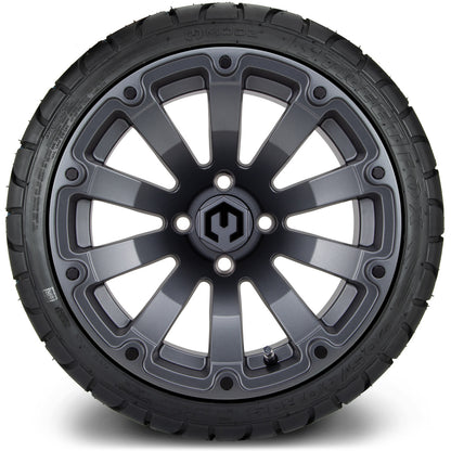14" MODZ Bomber Matte Gunmetal - Tire and Wheel Combo