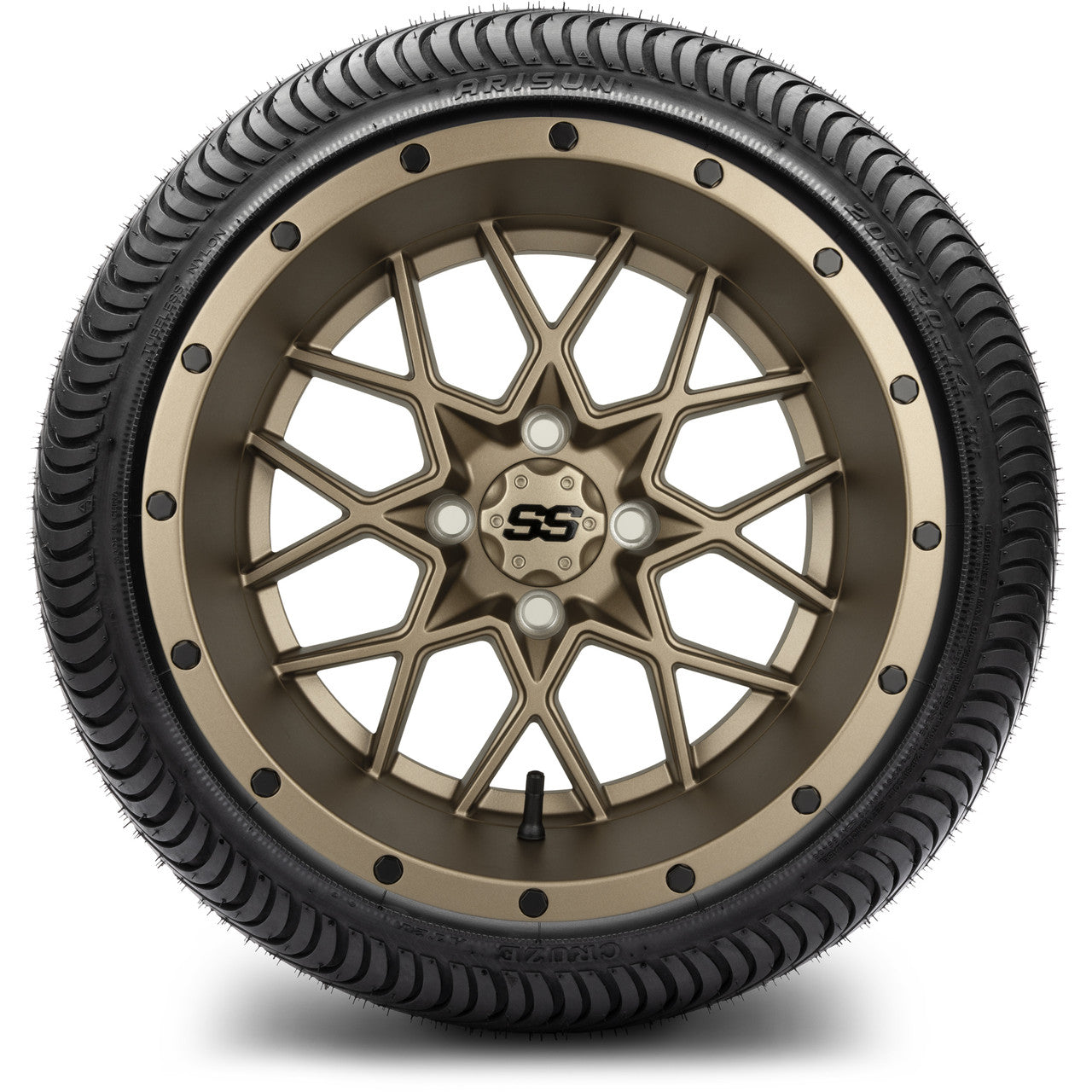 14" MODZ Vortex Matte Bronze - Tire and Wheel Combo