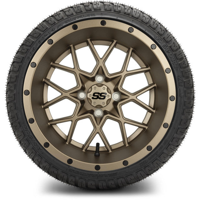 14" MODZ Vortex Matte Bronze - Tire and Wheel Combo