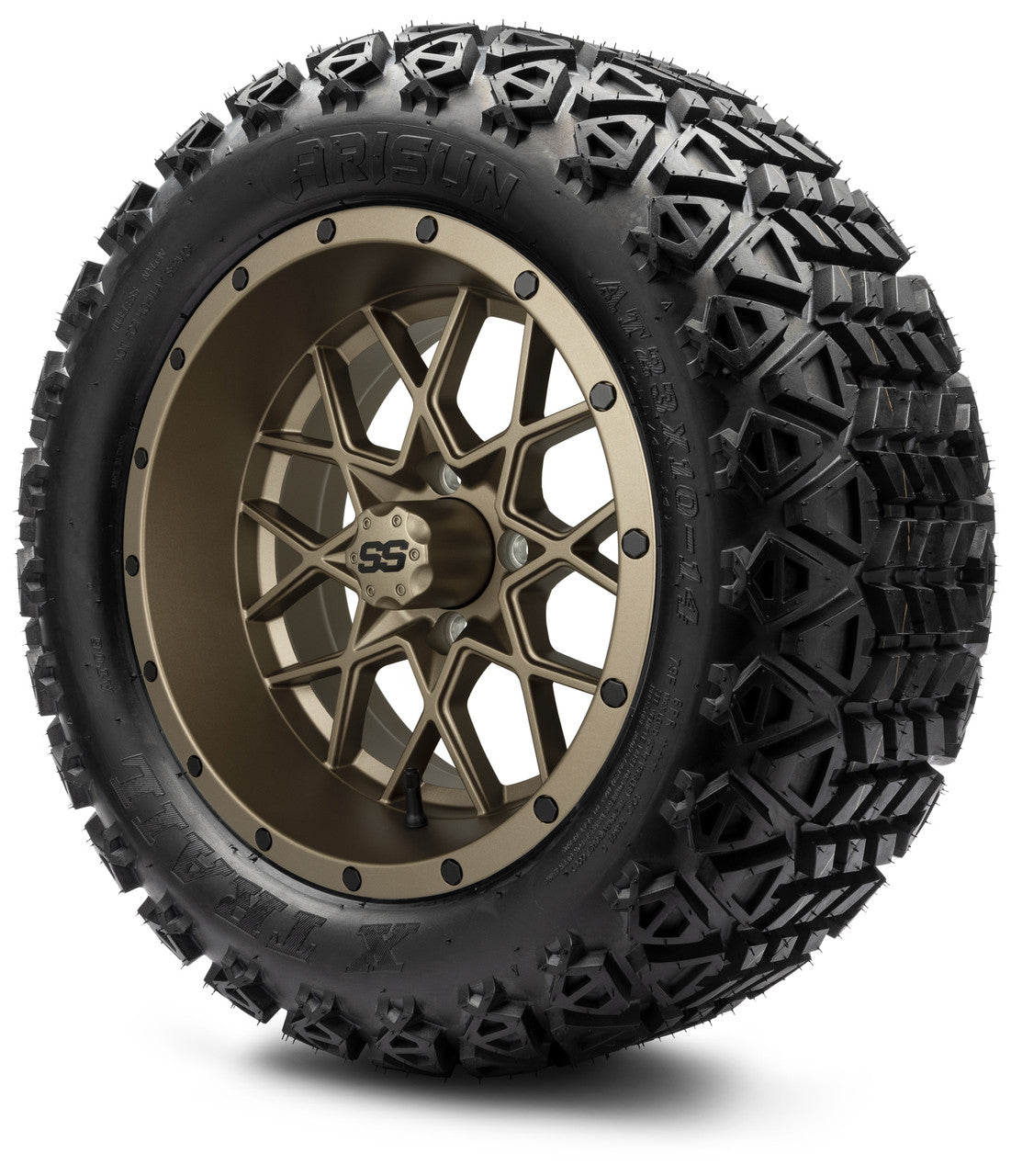14" MODZ Vortex Matte Bronze - Tire and Wheel Combo