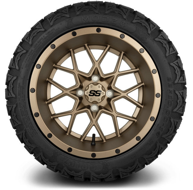 14" MODZ Vortex Matte Bronze - Tire and Wheel Combo