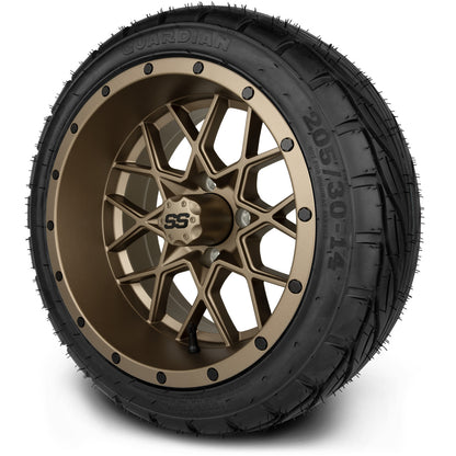 14" MODZ Vortex Matte Bronze - Tire and Wheel Combo