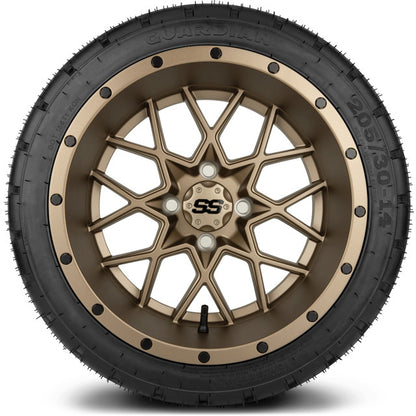 14" MODZ Vortex Matte Bronze - Tire and Wheel Combo