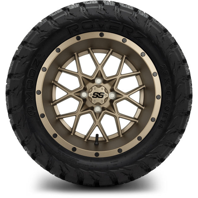 14" MODZ Vortex Matte Bronze - Tire and Wheel Combo