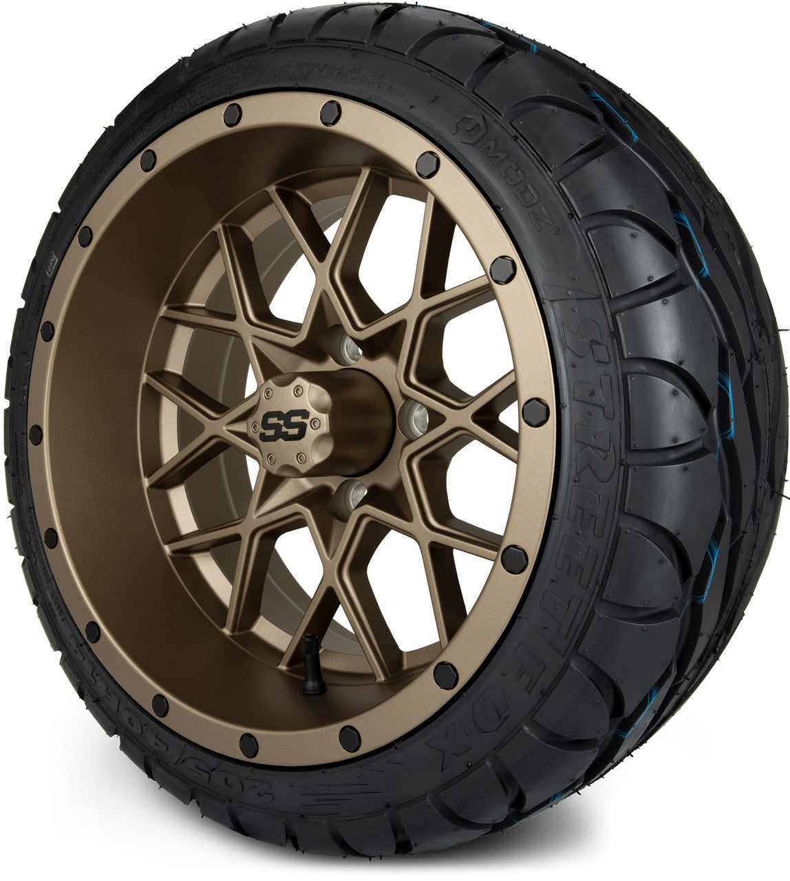 14" MODZ Vortex Matte Bronze - Tire and Wheel Combo