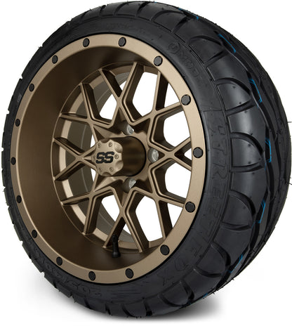 14" MODZ Vortex Matte Bronze - Tire and Wheel Combo