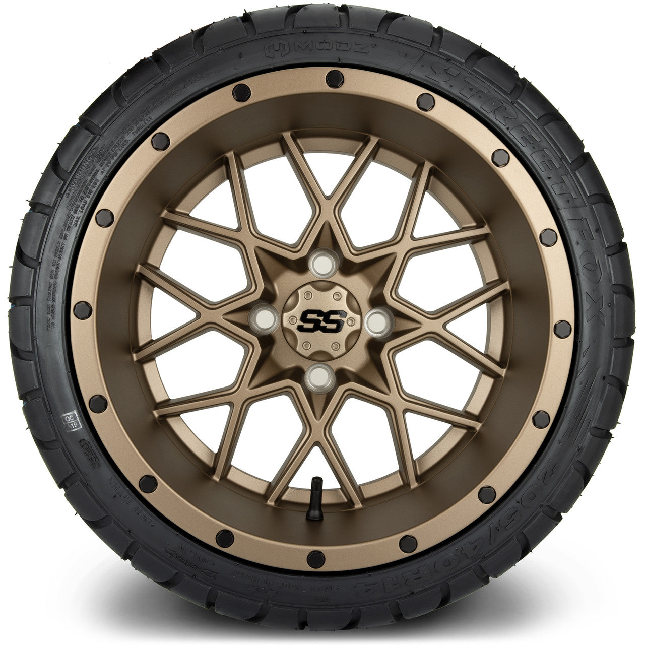 14" MODZ Vortex Matte Bronze - Tire and Wheel Combo