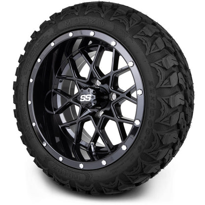 14" MODZ Vortex Glossy Black - Tire and Wheel Combo