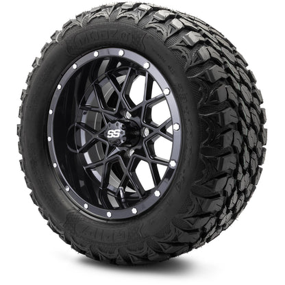 14" MODZ Vortex Glossy Black - Tire and Wheel Combo