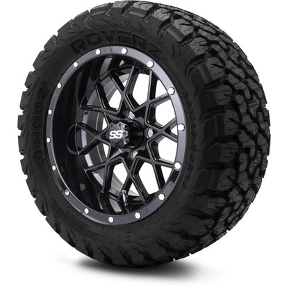 14" MODZ Vortex Glossy Black - Tire and Wheel Combo