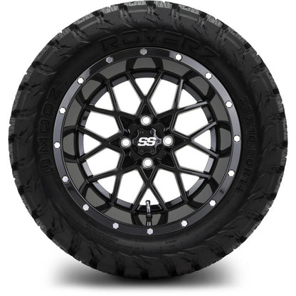 14" MODZ Vortex Glossy Black - Tire and Wheel Combo