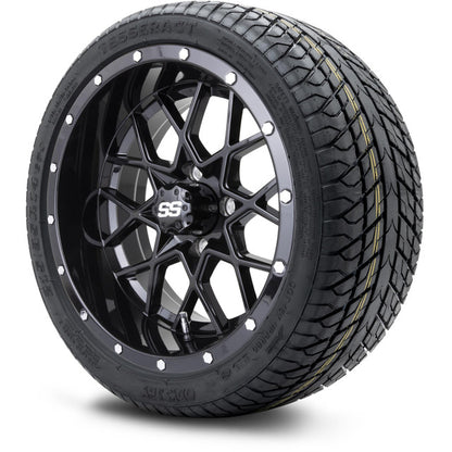 14" MODZ Vortex Glossy Black - Tire and Wheel Combo