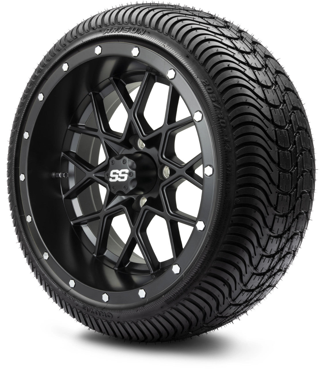 14" MODZ Vortex Matte Black - Tire and Wheel Combo