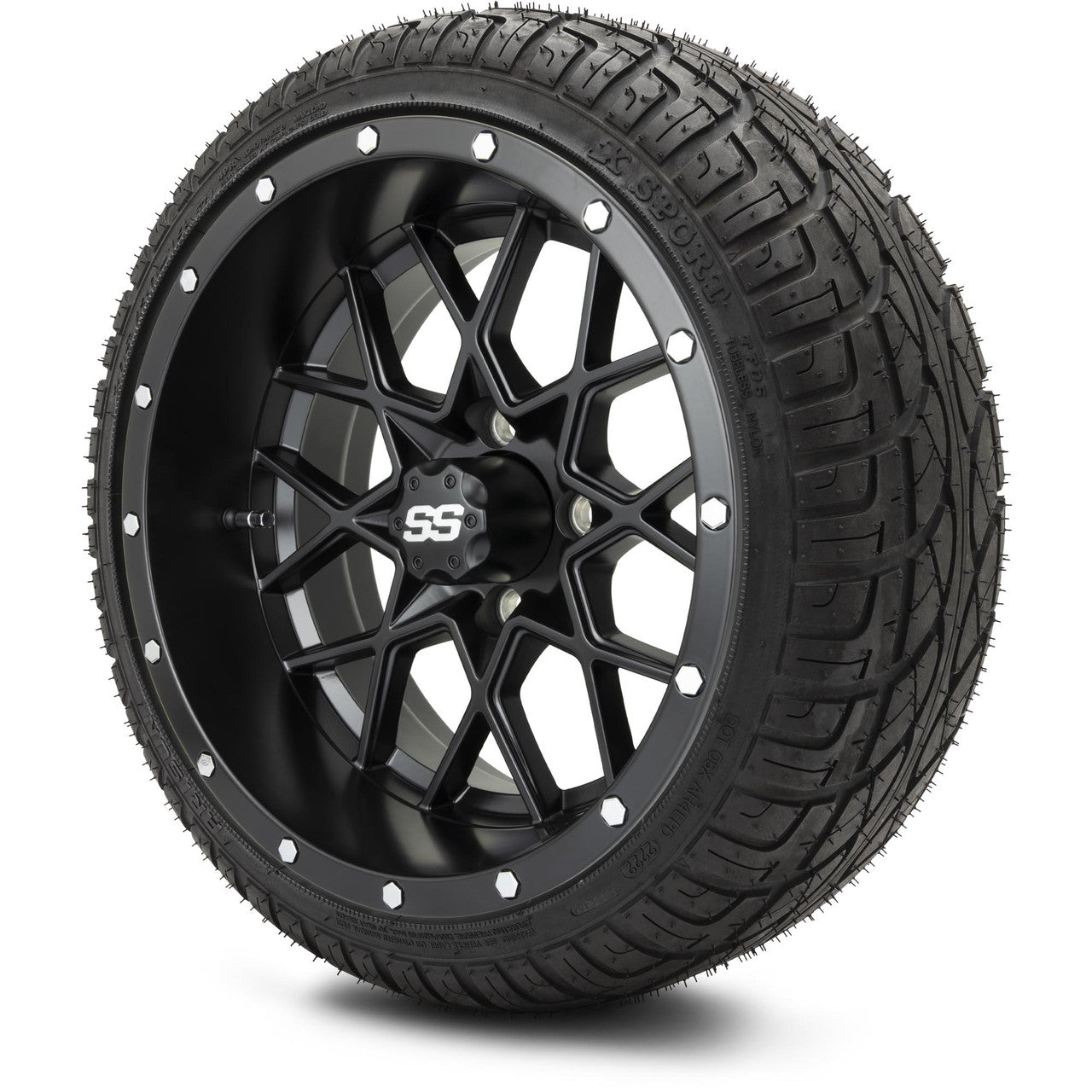 14" MODZ Vortex Matte Black - Tire and Wheel Combo