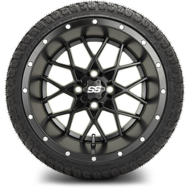 14" MODZ Vortex Matte Black - Tire and Wheel Combo