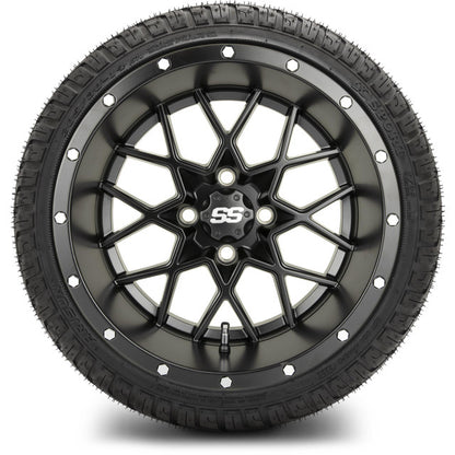 14" MODZ Vortex Matte Black - Tire and Wheel Combo