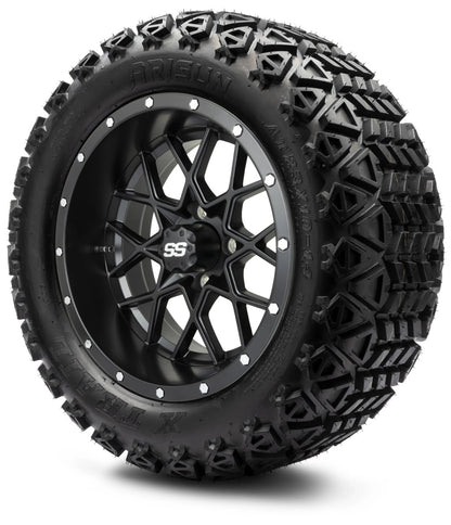 14" MODZ Vortex Matte Black - Tire and Wheel Combo