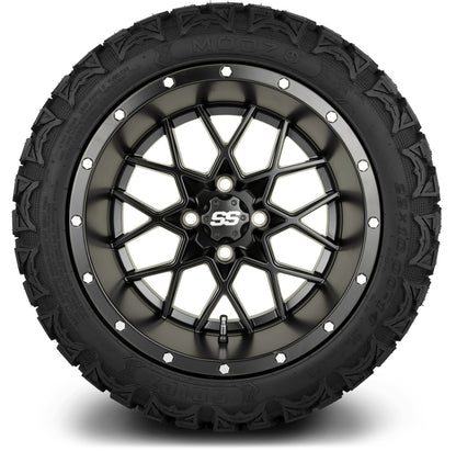 14" MODZ Vortex Matte Black - Tire and Wheel Combo