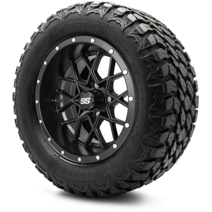14" MODZ Vortex Matte Black - Tire and Wheel Combo