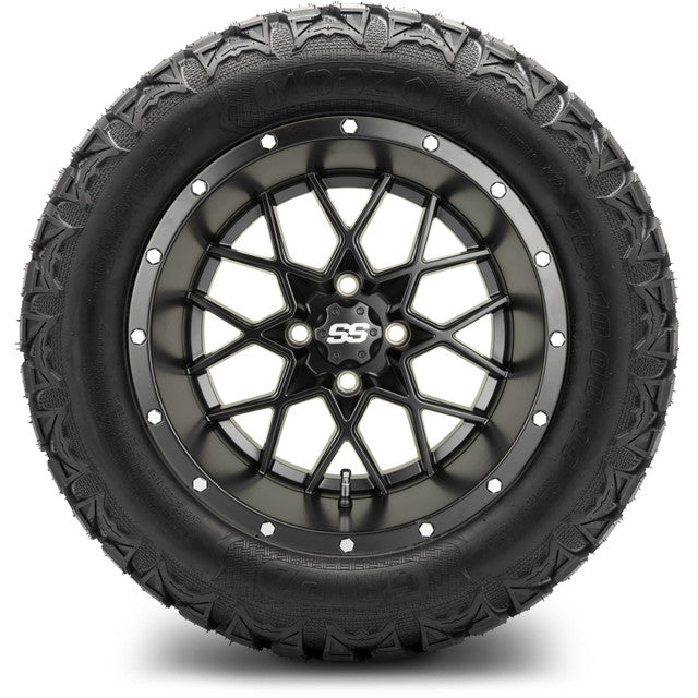 14" MODZ Vortex Matte Black - Tire and Wheel Combo