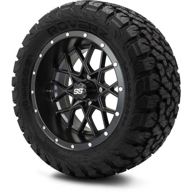 14" MODZ Vortex Matte Black - Tire and Wheel Combo