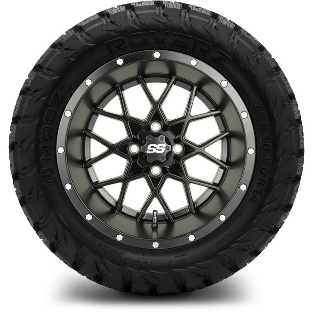 14" MODZ Vortex Matte Black - Tire and Wheel Combo
