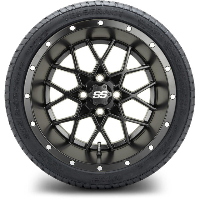 14" MODZ Vortex Matte Black - Tire and Wheel Combo