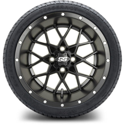 14" MODZ Vortex Matte Black - Tire and Wheel Combo
