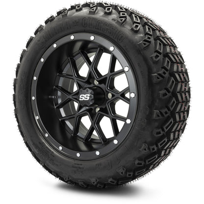 14" MODZ Vortex Matte Black - Tire and Wheel Combo