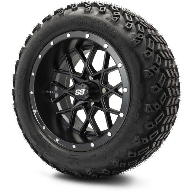 14" MODZ Vortex Matte Black - Tire and Wheel Combo