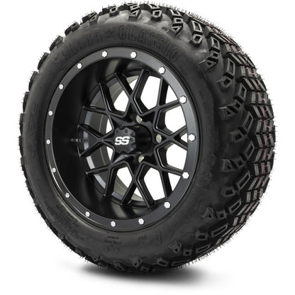 14" MODZ Vortex Matte Black - Tire and Wheel Combo