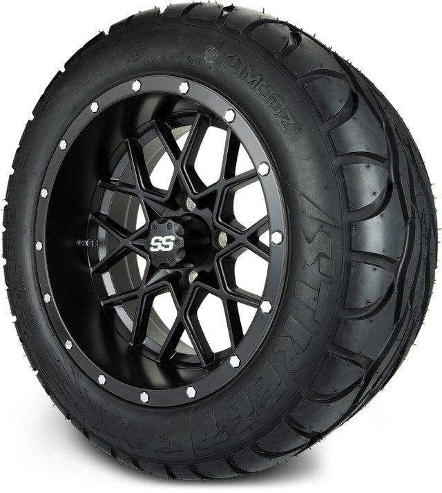 14" MODZ Vortex Matte Black - Tire and Wheel Combo