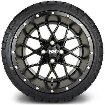 14" MODZ Vortex Matte Black - Tire and Wheel Combo
