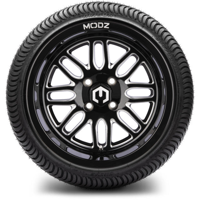 14" MODZ Mayhem Glossy Black - Tire and Wheel Combo