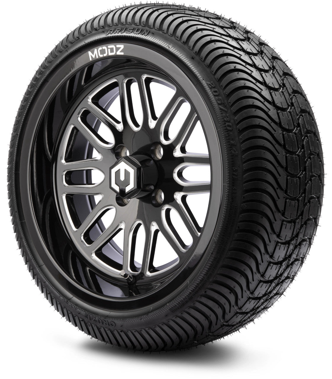 14" MODZ Mayhem Glossy Black - Tire and Wheel Combo