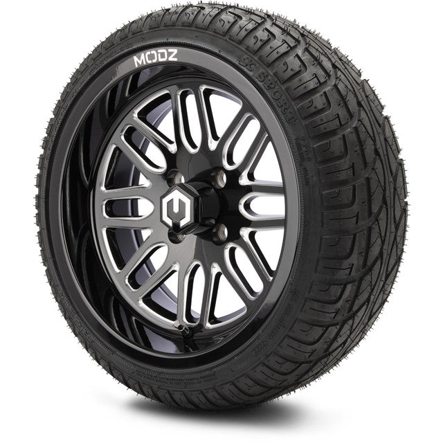 14" MODZ Mayhem Glossy Black - Tire and Wheel Combo