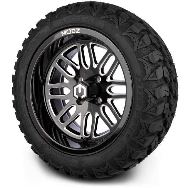 14" MODZ Mayhem Glossy Black - Tire and Wheel Combo