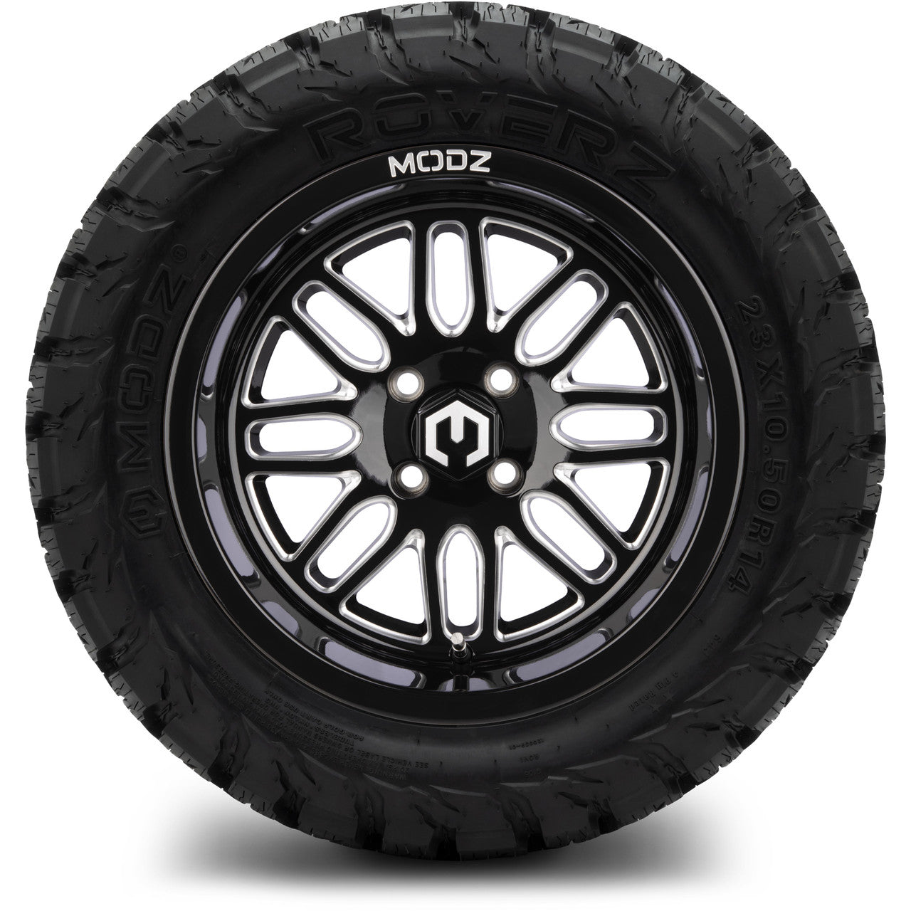 14" MODZ Mayhem Glossy Black - Tire and Wheel Combo
